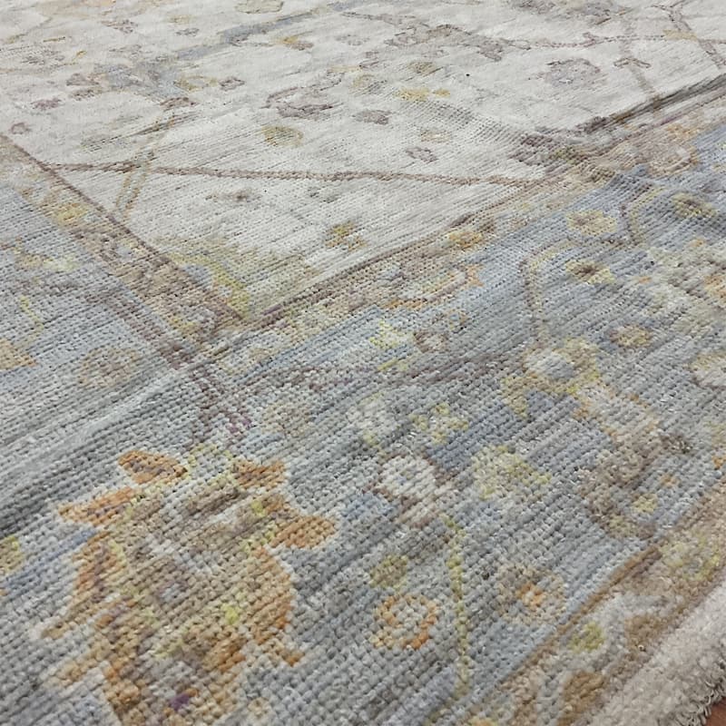 HERAT ORIENTAL Handmade Vegetable Dyed Oushak Wool Rug - 8'9" x 10'1"