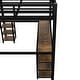 preview thumbnail 6 of 11, Full Metal Loft Bed with Desk and Shelves, Ladder and Guardrails