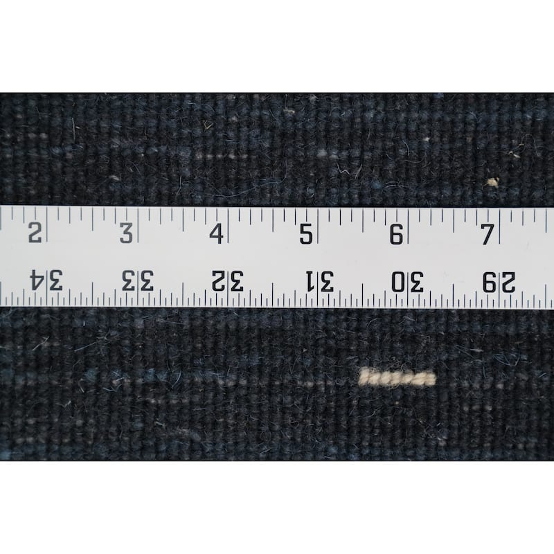 Hand Knotted Oriental 100% Wool Carpet Tribal Animal Pictorial Navy Blue & Blues Gabbeh Area Rug - 8' 0'' X 5' 7''