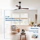 preview thumbnail 33 of 199, 42“/52"/60"/48" Noiseless Walnut Wood Ceiling Fan with Remote Control, Integrated Light Optional