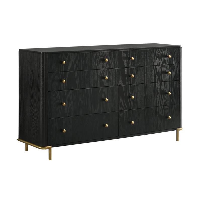 Anser Black 8-drawer Dresser