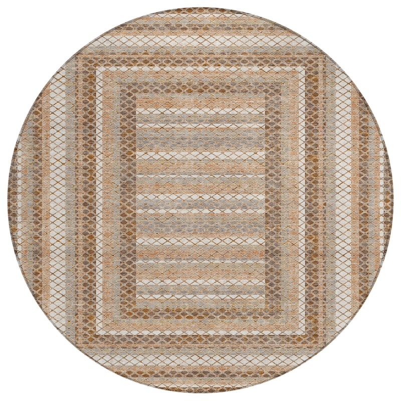 HomeRoots Geometric Transitional Rectangle Outdoor Rug