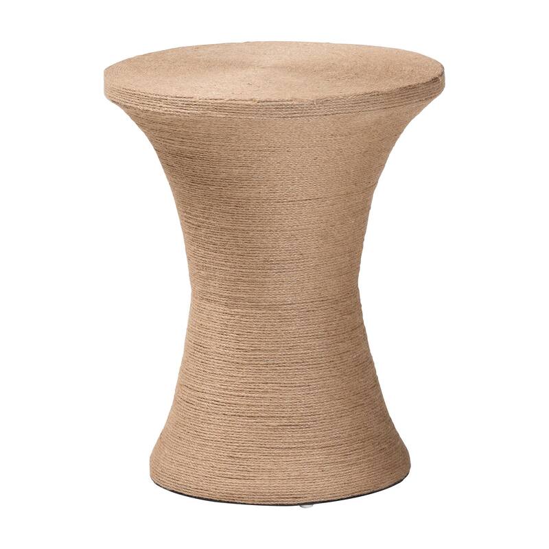 Cady Japandi Natural Jute Side Table - Natural