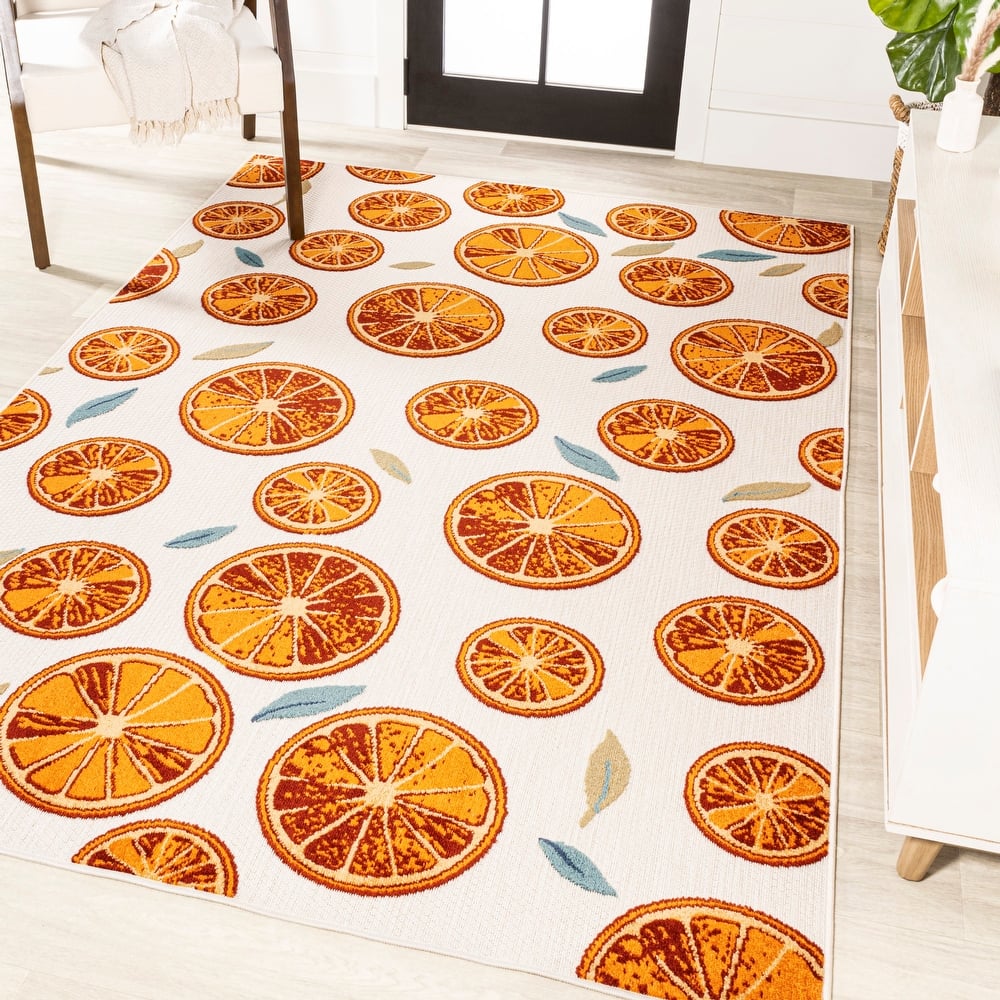 JONATHAN Y Aas Citrus Slice High-Low Indoor/Outdoor Area Rug
