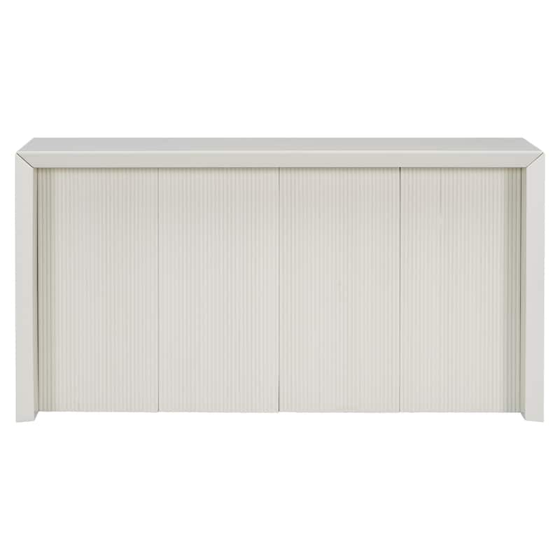 Acacia Wood Veneer Simple Entryway Table With Wavy Design,Suitable For Study,Entryway,Hallway, Living Room, Foyer