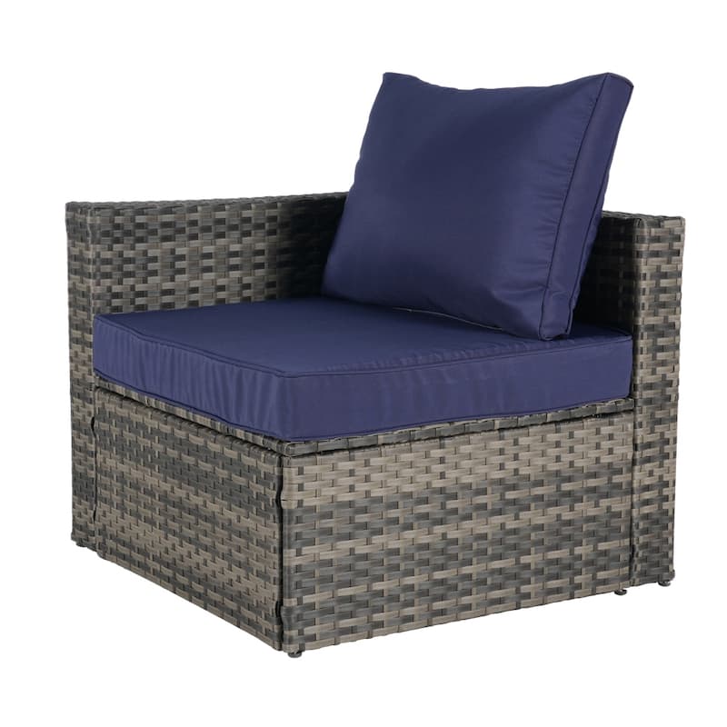 8 Piece Outdoor Patio Sofa Set,Sectional Wicker Patio Conversation Set - N/A