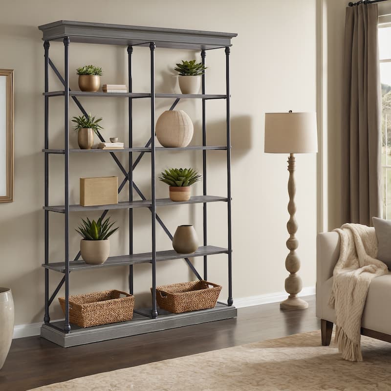 Dubrovnik Cornice Double Shelving Bookcase