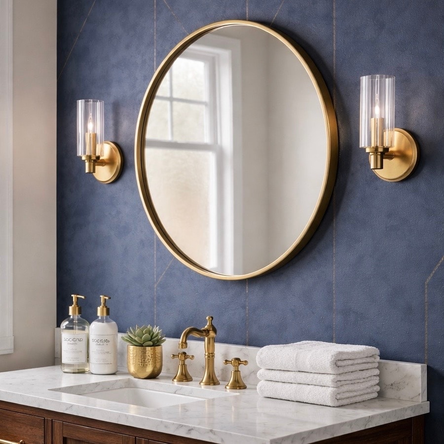 Austin Modern Wall Sconce with Clear Ribbed Glass