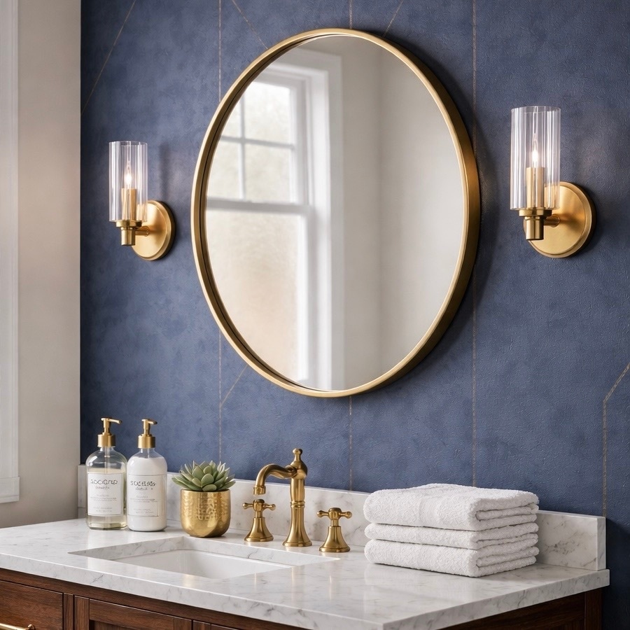 Austin Modern Wall Sconce with Clear Ribbed Glass