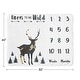 preview thumbnail 4 of 4, Woodland Camo Deer Collection Boy Baby Monthly Milestone Blanket - Beige Green Black Rustic Forest Animal Camoflauge Arrows Wild