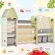 preview thumbnail 17 of 26, Multi-Functional Kids Toy Storage Organizer Furniture Set with Bins and Bookshelf - 72.8”L x 17.3”W x 43.3”H