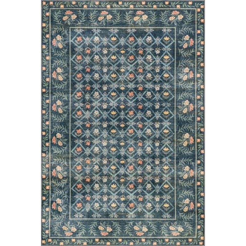 Nuloom Valley Floral Washable Area Rug