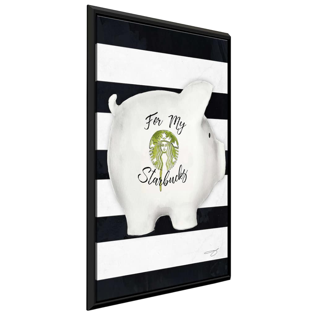 "For My Coffee" by Jodi Print on Floating Canvas