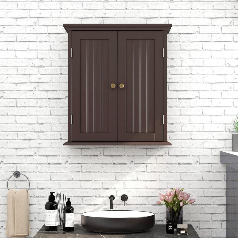 Bathroom Wall Cabinet - 8.8"D x 21.1"W x 24"H