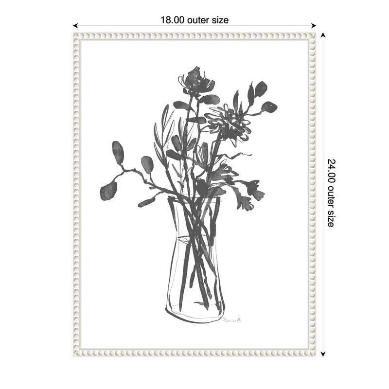 Flowers by Dan Hobday (18 x 24 in.), Framed Canvas Wall Art Print