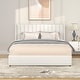 preview thumbnail 3 of 9, Luxury Queen Bed with Wingback Headboard and 4 Dust-Proof Storage Drawers