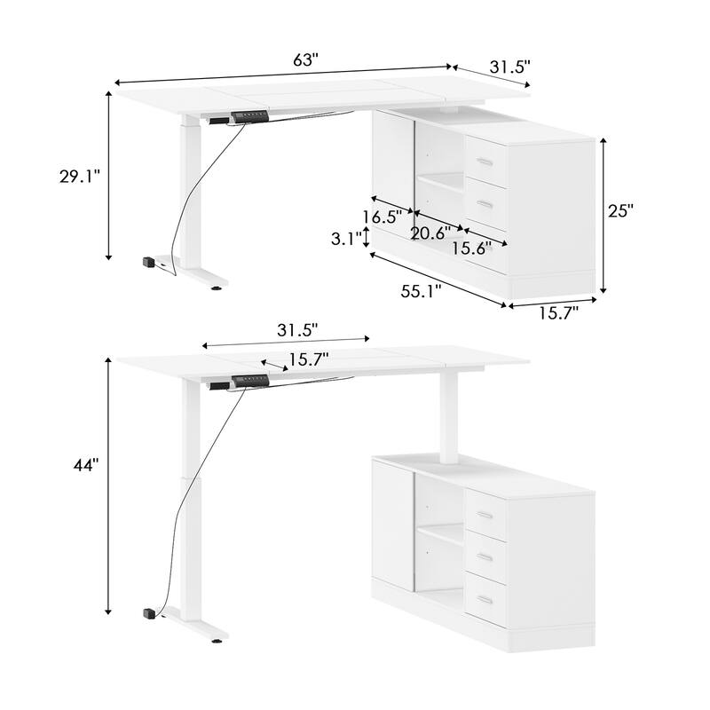 Height-Adjustable Workspace: Versatile Desk for Home Office and More