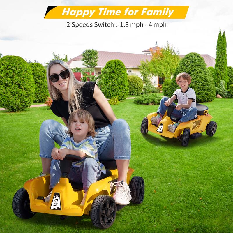 24V 2 Seater Electric Ride-On Toy, Dual Driver Modes for Kids Best Gift