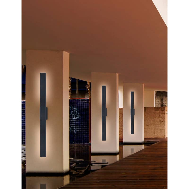 Justice Design Group Zarai ADA 60" LED Outdoor Wall Sconce - Matte Black Finish