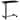 Westpark Pneumatic Adjustable C-Shape Side Table with Casters