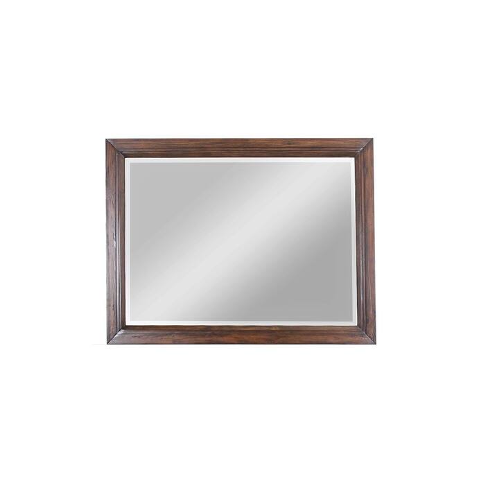 Bridgevine Home Branson Mirror, No Assembly Required, Rustic Buckeye Finish - Rustic Buckeye