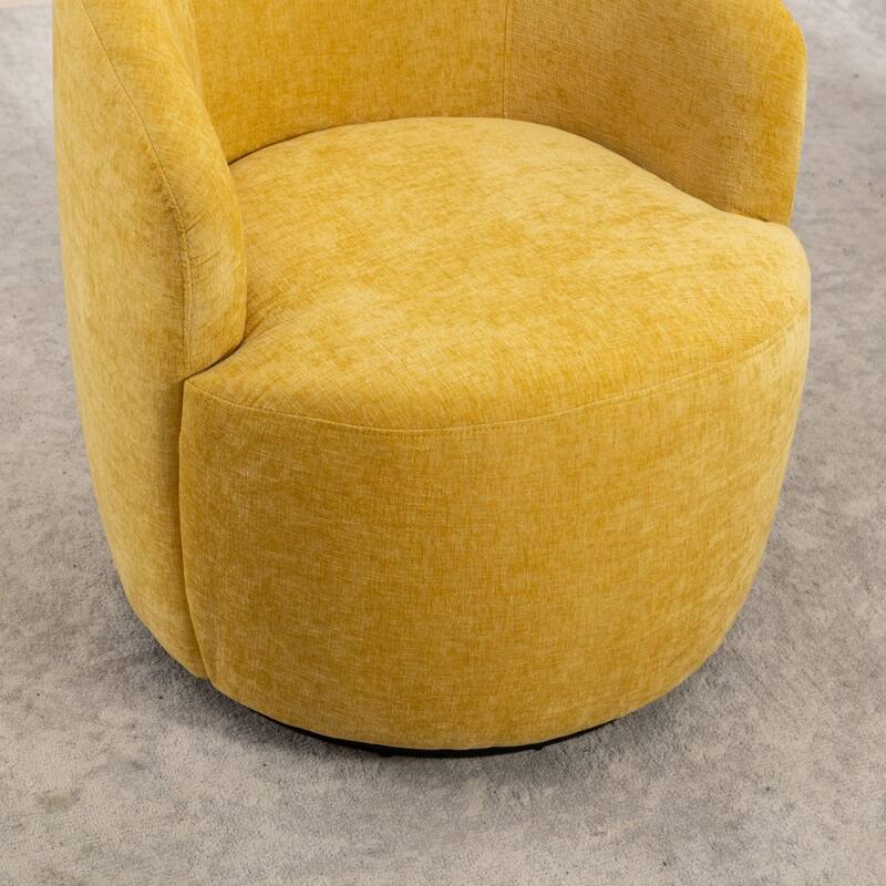 Armchair with black powder coated metal ring