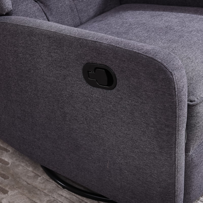 Swivel Recliner Lounge Chair with Footrest, Glider Motion & Ergonomic Design