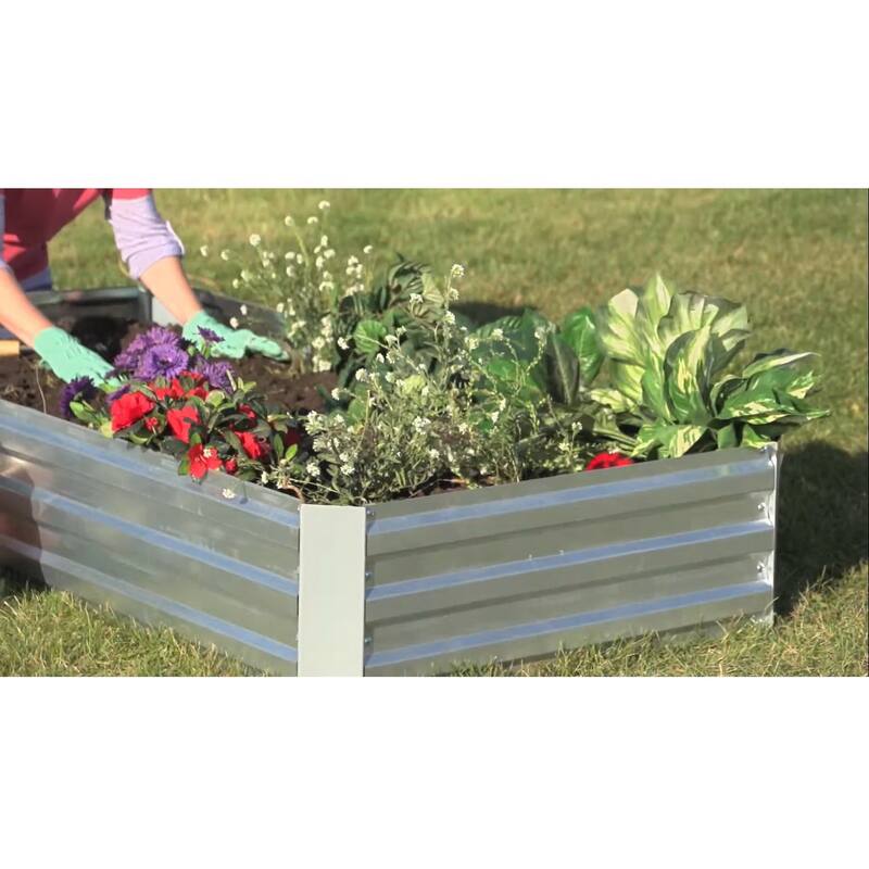 DreamPatio Dama 6 ft x 3 ft Galvanized Steel Planter Box