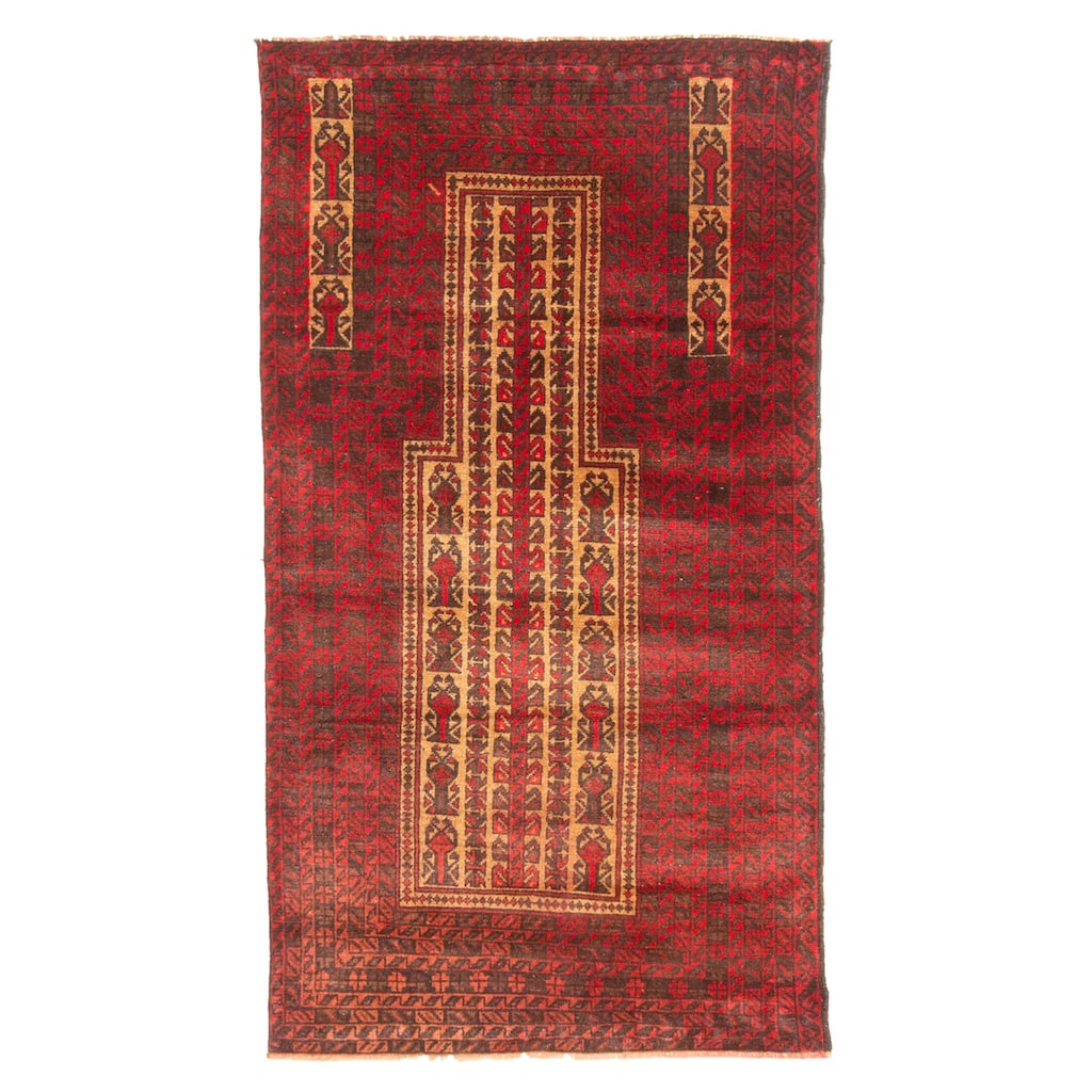 ECARPETGALLERY Hand-knotted Teimani Brown Wool Rug - 2'8 x 4'9