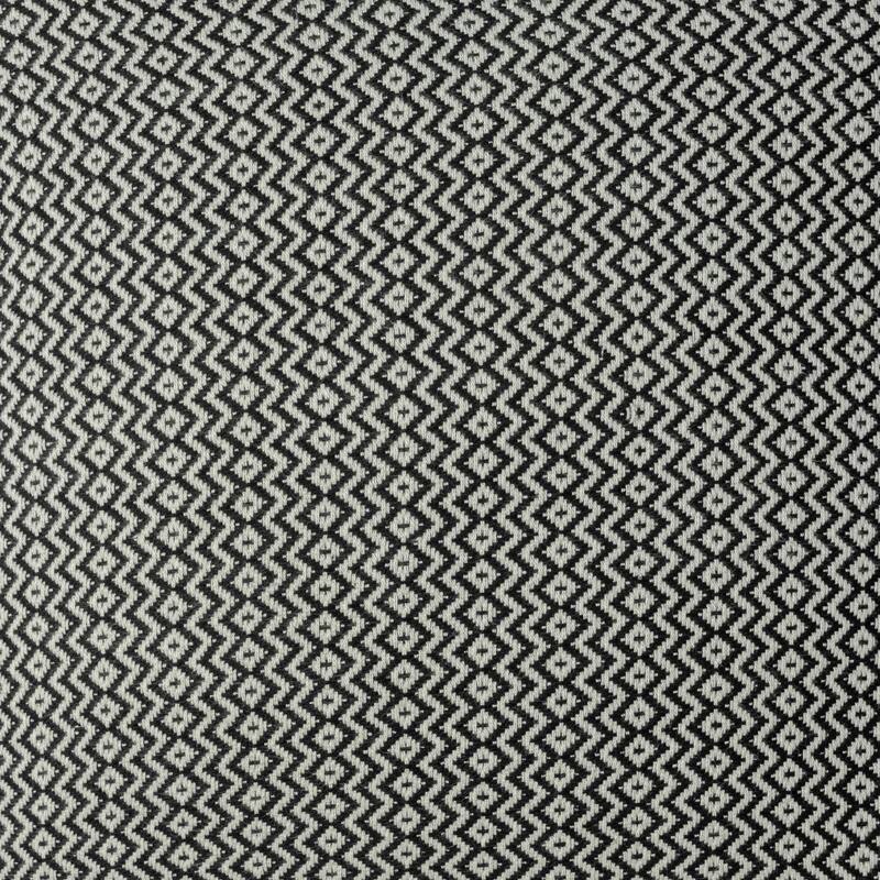 Geometric Chevron Square Throw Pillow with Tassels - 18" - Black and White