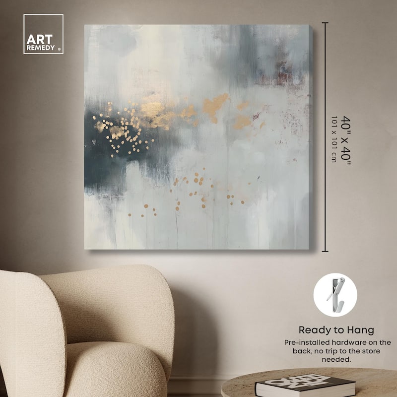 Silvered Hues and Gold II Canvas by Art Remedy, Gallery Wrapped