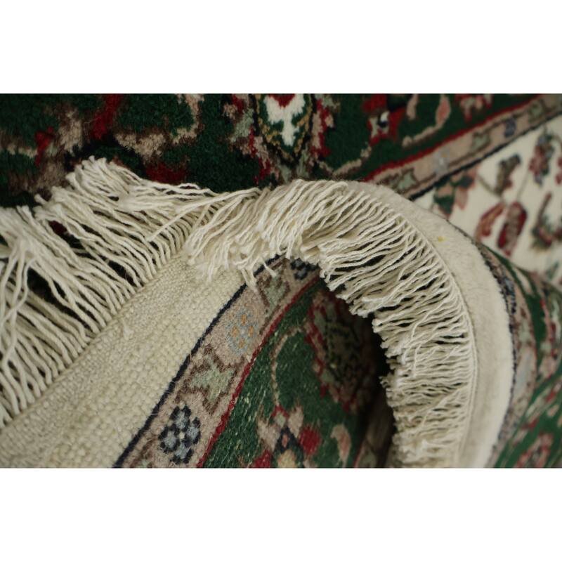 Hand Knotted Oriental 100% Wool Carpet Traditional All-Over Beige & Ivories Kashan Area Rug - 5' 0'' X 3' 0''