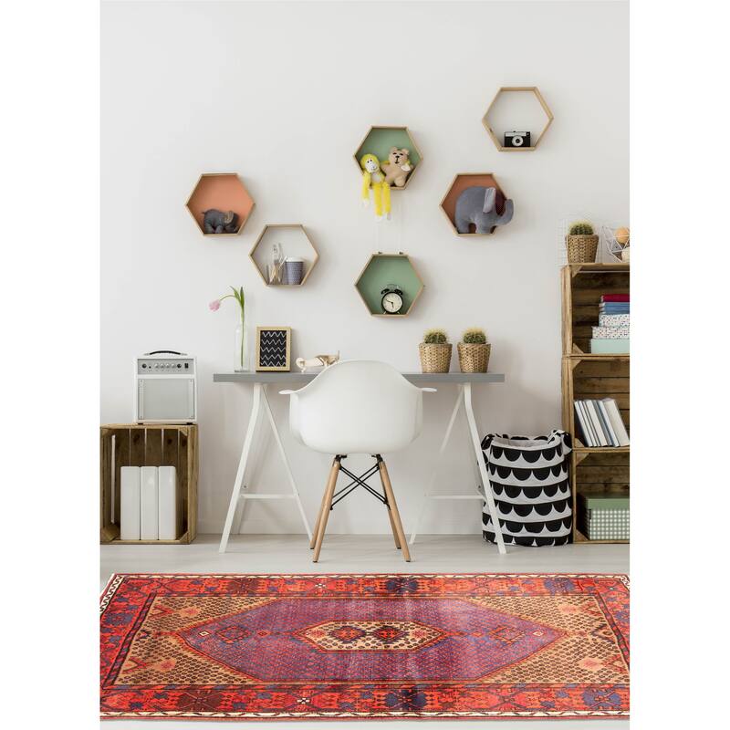 ECARPETGALLERY Hand-knotted Andelz Blue Wool Rug - 4'3 x 6'5