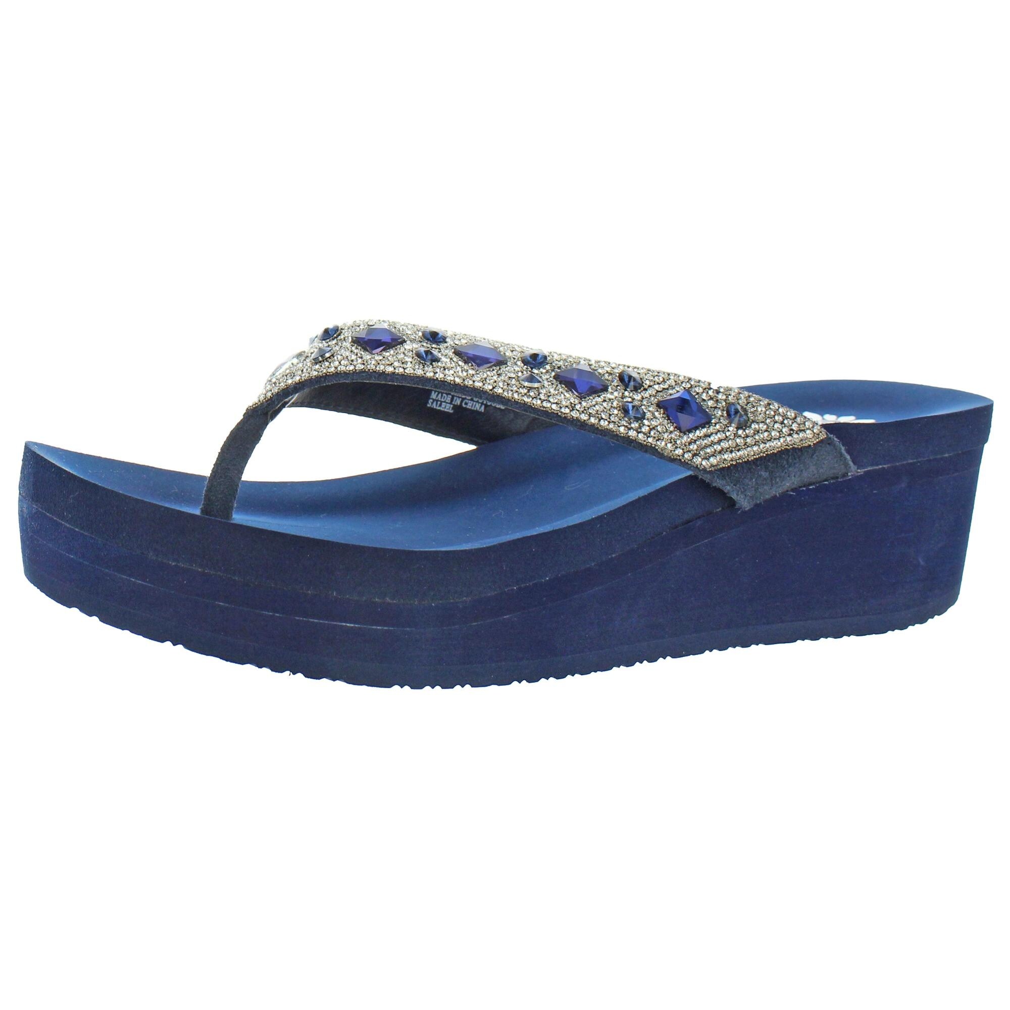 yellow box blue flip flops