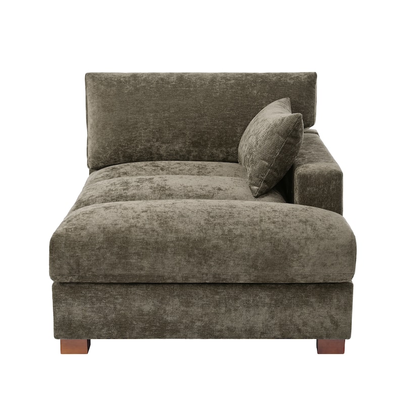 Modern Corduroy L-Shaped Sofa Chaise Lounge Couch