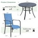 preview thumbnail 3 of 7, Patio Dining Set, Outdoor Dining Table and Chairs Set with Textilene Chairs, Adjustable Umbrella Hole for Garden, Backyard