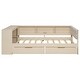 preview thumbnail 11 of 9, Cream Wood Twin Size Platform Bed with Storage Shelves and 2 Drawers