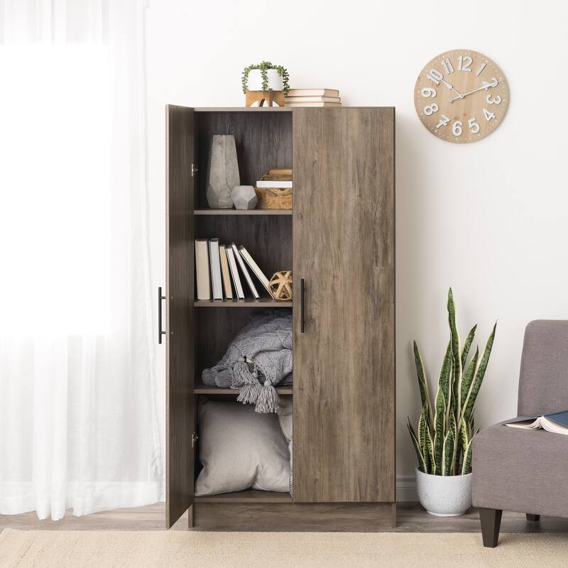 Prepac Elite Tall 2-Door Cabinet with Adjustable Shelves-Functional, Freestanding Garage Storage Cabinet with Doors and Shelves