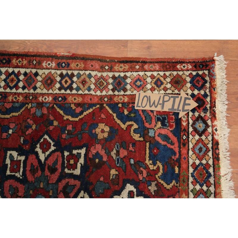 Hand Knotted Oriental 100% Wool Carpet Traditional Floral Oranges & Rust Bakhtiari Runner Rug - 10' 2'' X 3' 9''