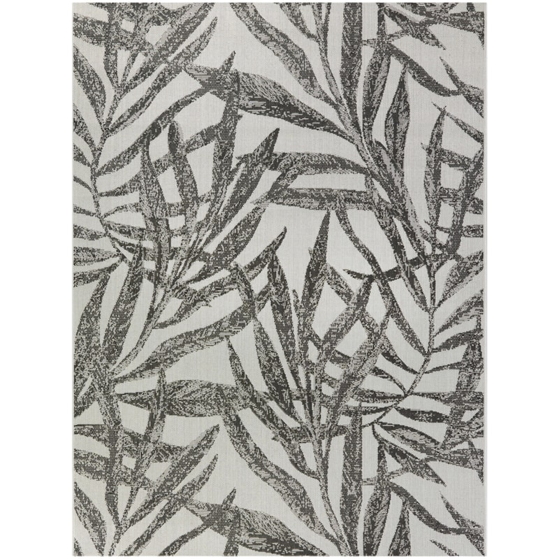 Abeles Tropical Leaves Indoor/Outdoor Area Rug