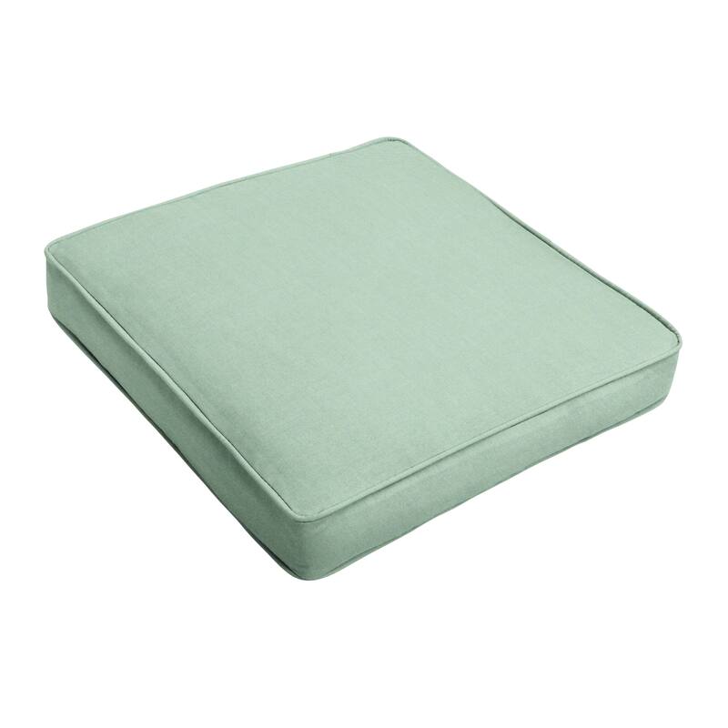Humble + Haute Valencia Solid Sunbrella Indoor/ Outdoor Corded Chair Cushion, Set of 2 - canvas spa green