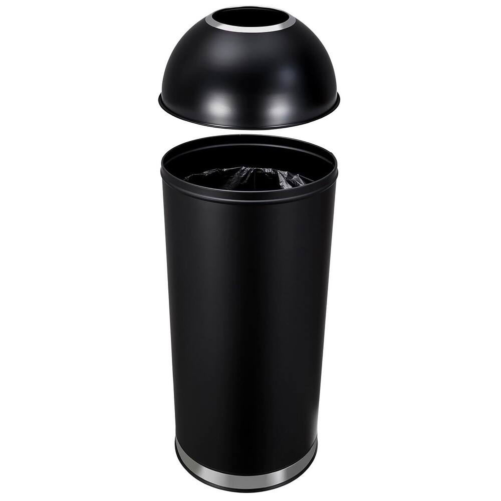 65L/17Gal Open Top Stainless Steel Trash Can