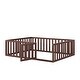 preview thumbnail 84 of 89, Kids Bed Wood Daybed Frame with Fence,Twin/ Full/Queen,White/Gray/Walnut/Natural