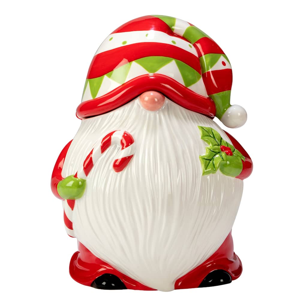 Certified International Holiday Magic Gnomes 64 oz. 3-D Cookie Jar