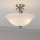 preview thumbnail 1 of 7, Monrovia 17-in W Dual Mount Semi Flush Ceiling Light or Pendant 17-in W x 12-in H x 17-in D - Brushed Nickel