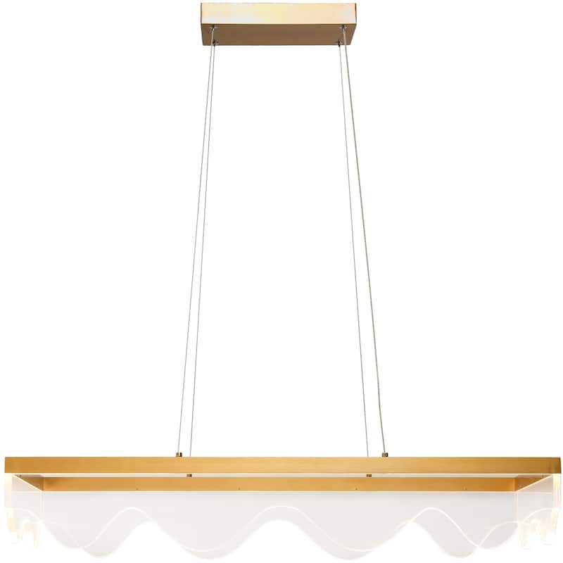 Fay LED Gold Chandelier Kitchen Island Lights for Dining Room - L31.5"*W10.23"*H5.7"
