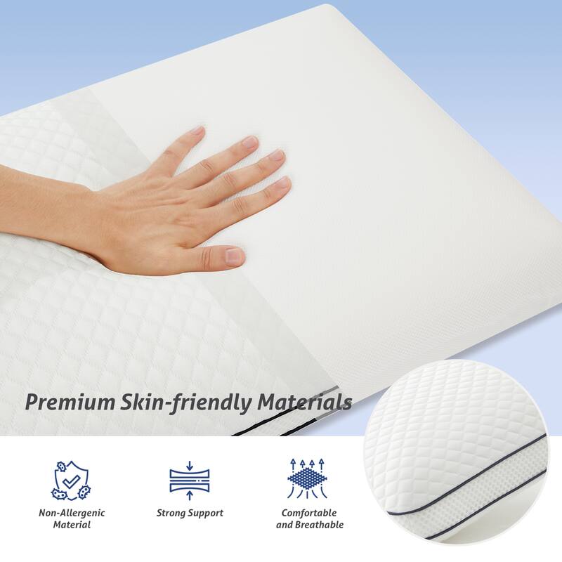 2-Pack Memory Foam Pillow, Cooling & Soft