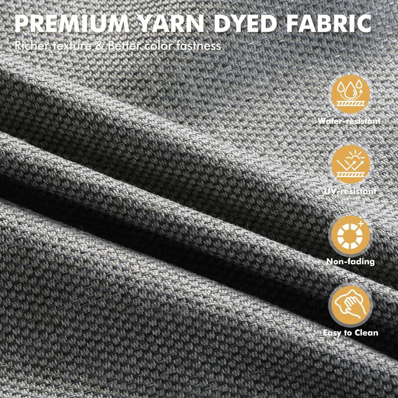 XIZZI 9-piece Outdoor Patio Wicker Furniture Swivel Chair Set