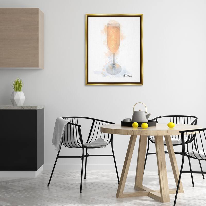 Stupell Gleaming Bellini Glass Framed Floater Canvas Wall Art Design By Matthew Piotrowicz
