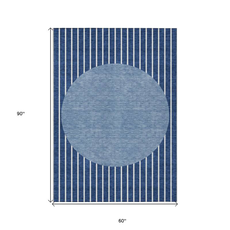 HomeRoots Striped Transitional Rectangle Outdoor Rug